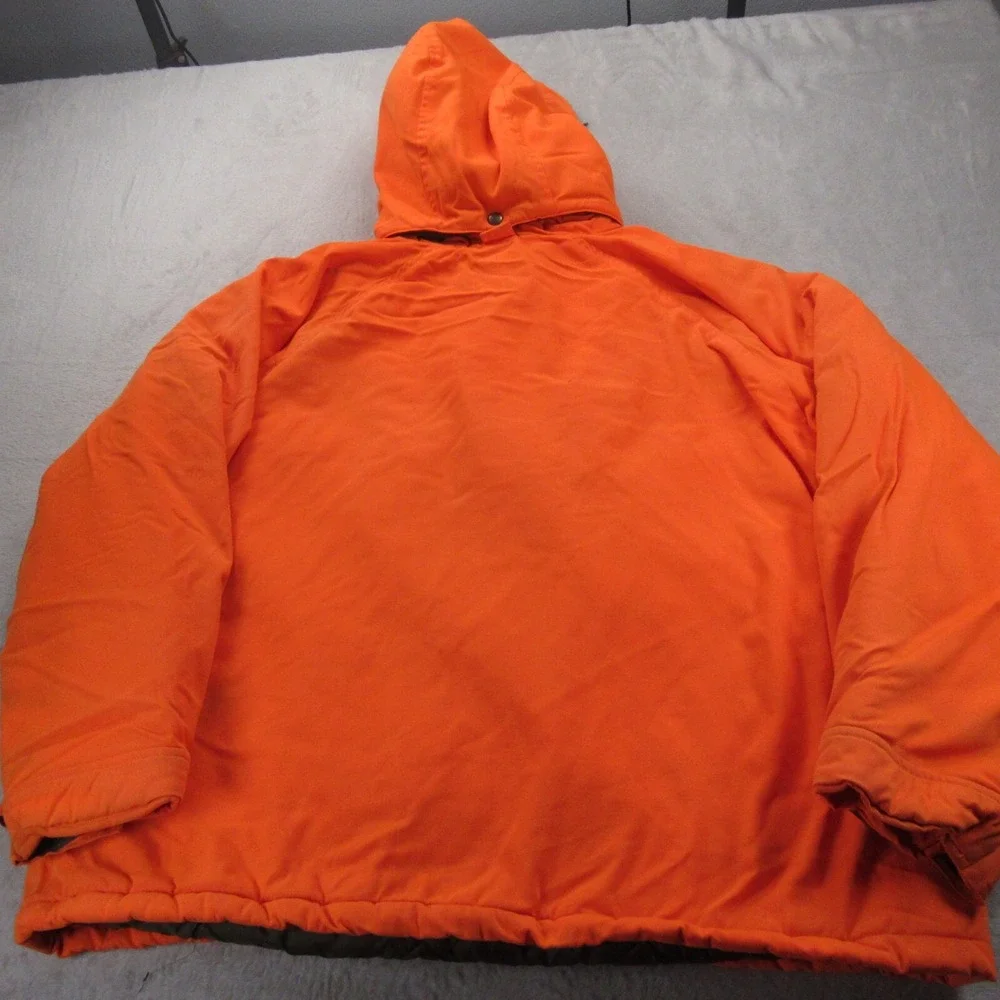 Cabelas Jacket Mens Large Orange Waterproof Insulated Hunting Outdoor VTG 90s